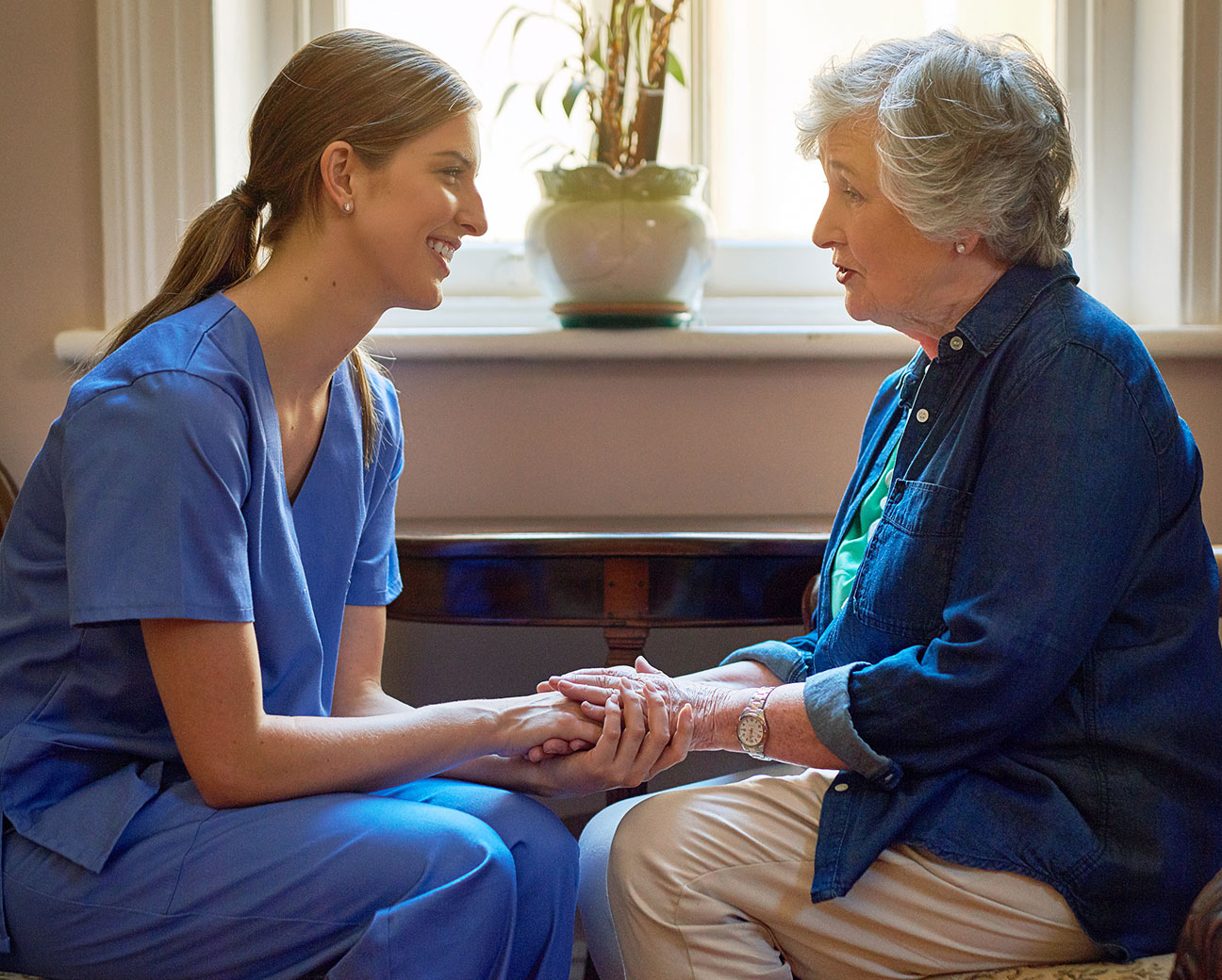 Residents enjoying time together in a warm, welcoming setting